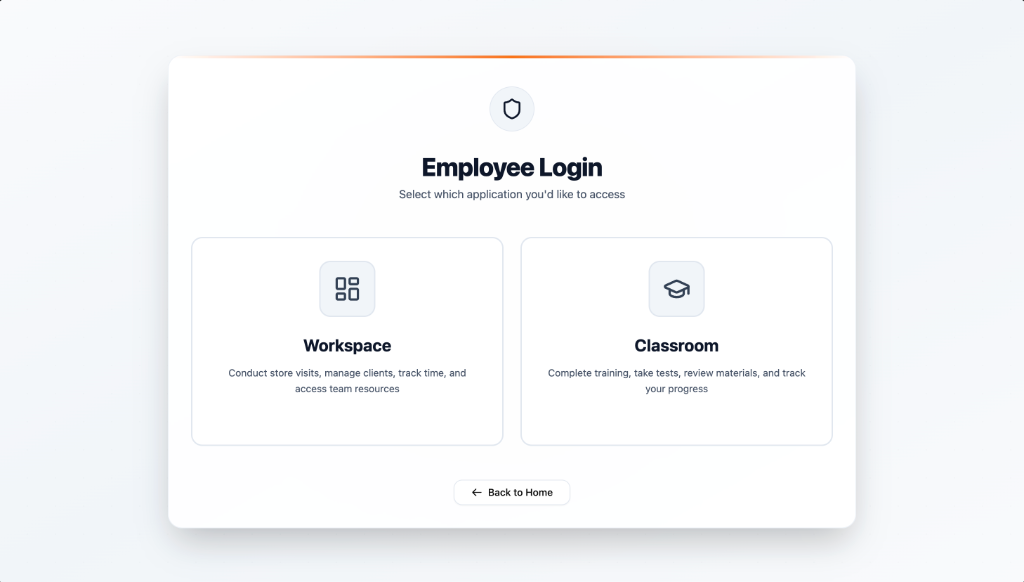 Employee Login Screen