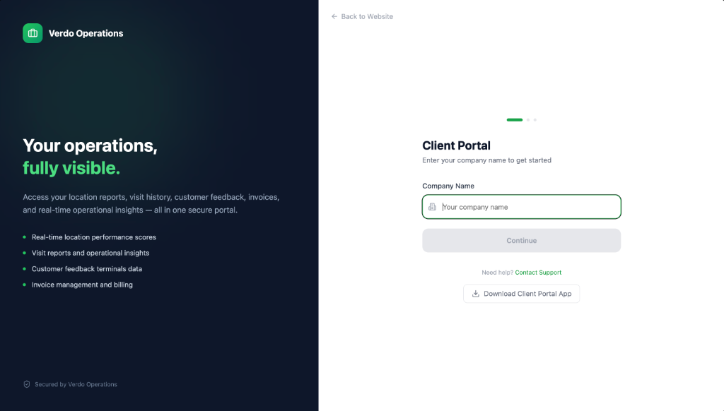Organization Admin Portal Login