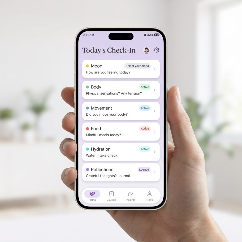 Somyn daily check-in screen