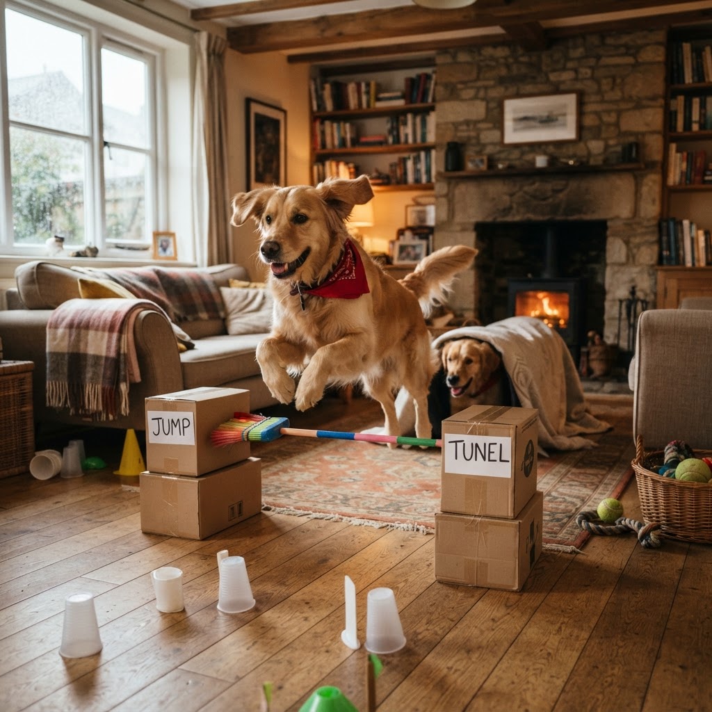 Rainy Day Fun: DIY Indoor Obstacle Courses for Dogs