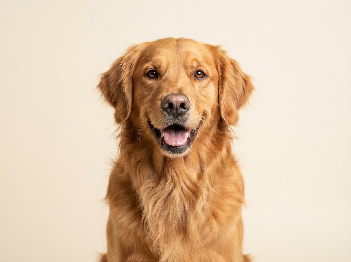 A happy golden retriever