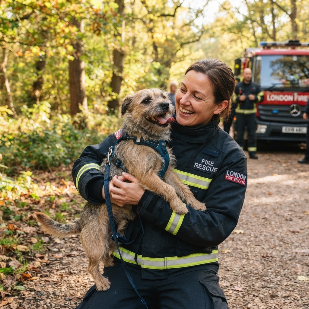 Tangled Dog Twiggy Rescued by Firefighters