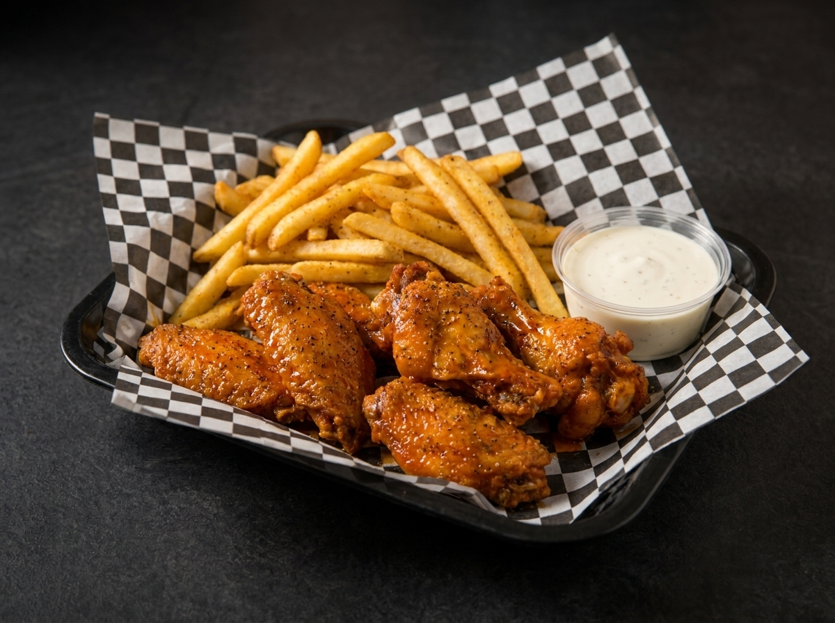8 PC WING + FRY + DRINK