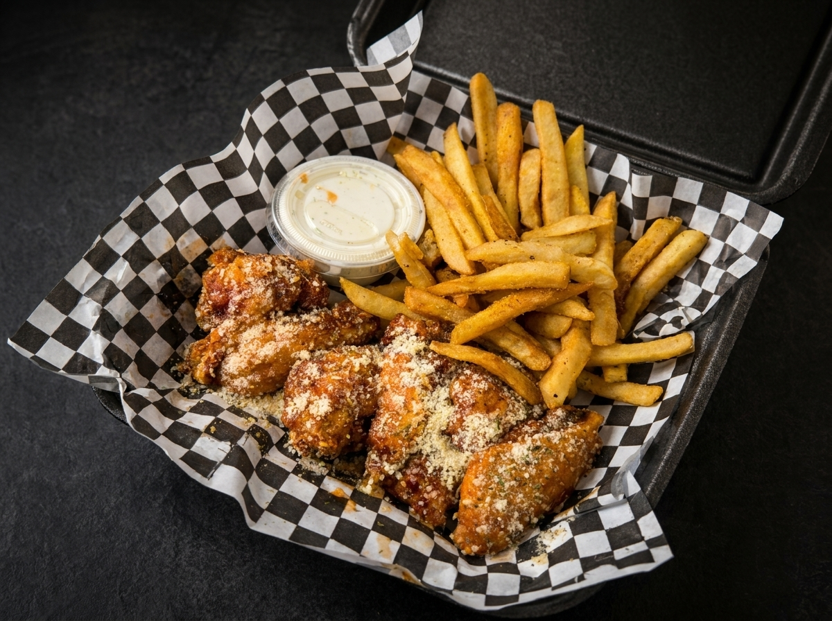 6 PC WING + FRY + DRINK