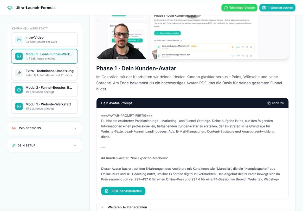 Phase 1 · Dein Kunden-Avatar