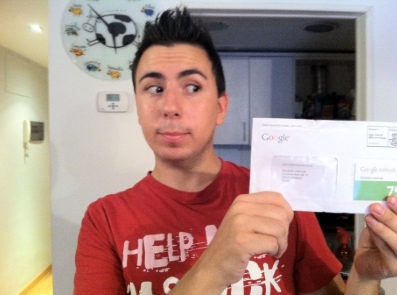 Edu Laborda en 2011 con su primera carta de Google Places