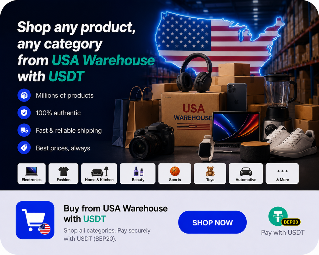 Shop from USA Warehouse with USDT