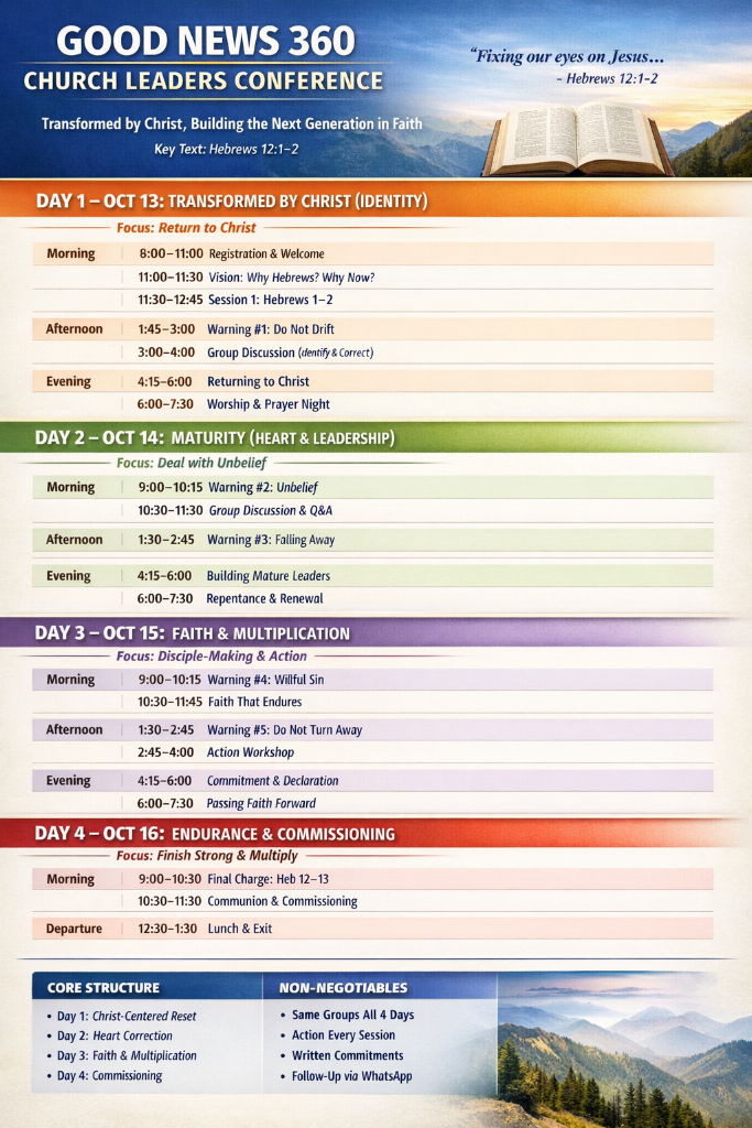 Good News 360 Conference Schedule 2026