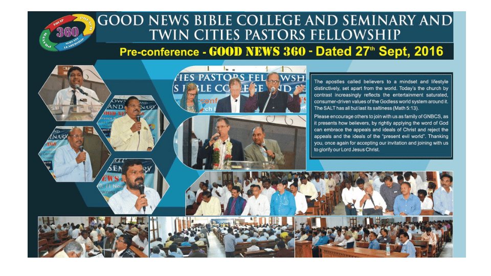 Good News Bible College & Seminary — Pre-Conference Sessions