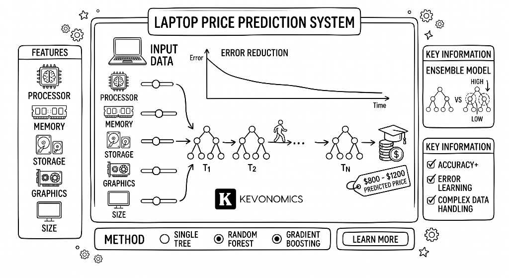 Decision Trees, Ensembles & Boosting — Laptop Price Prediction