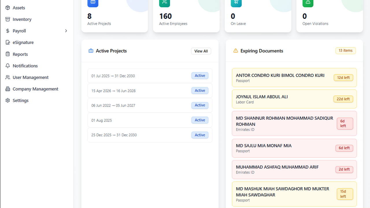 AWD ERP template preview