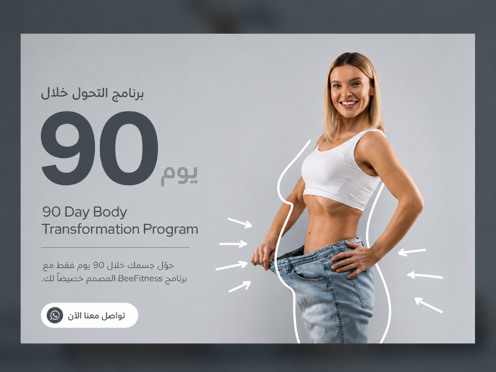 برنامج التحول خلال 90 يوم — حوّل جسمك مع BeeFitness