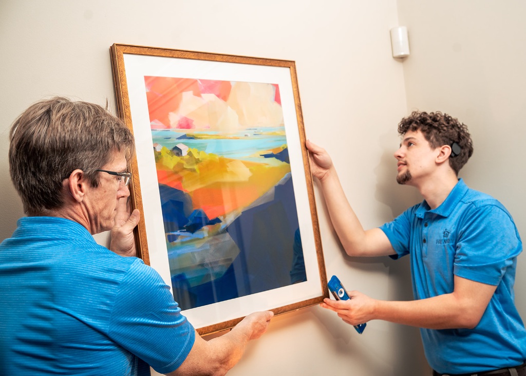 Hanging artwork