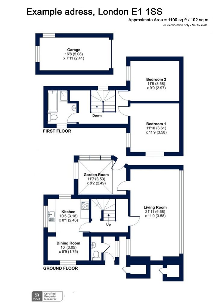 Floor plan - 2 bedroom apartment, London E1 1SS