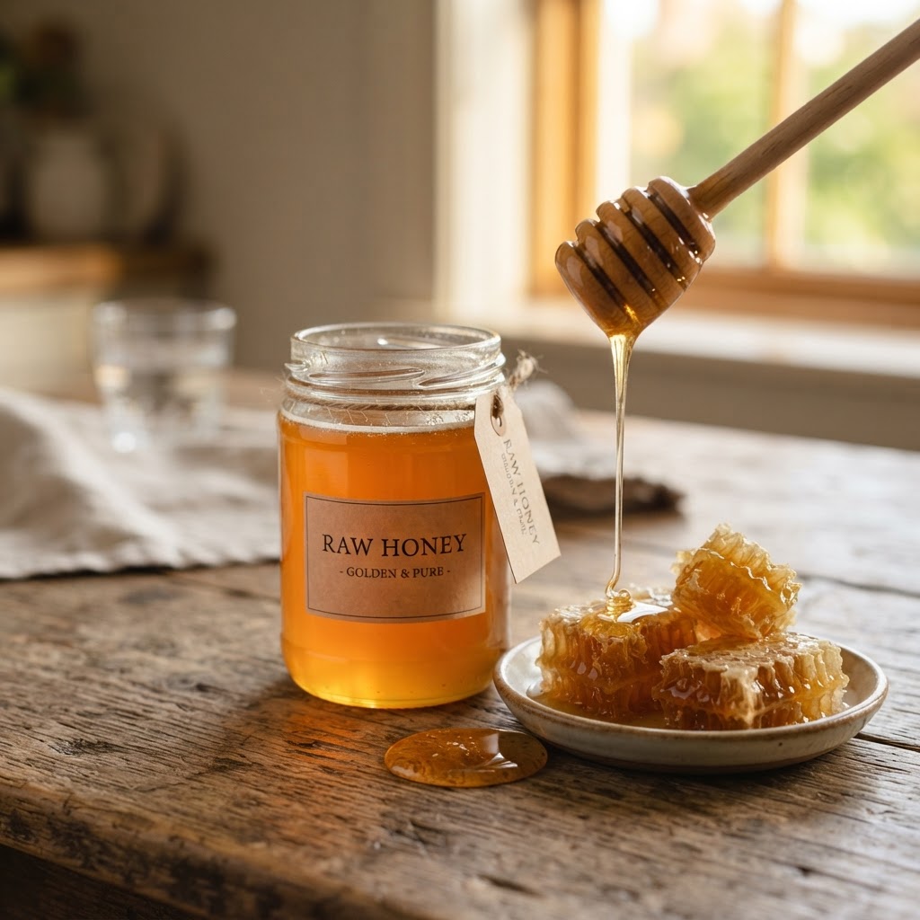Raw meadow honey