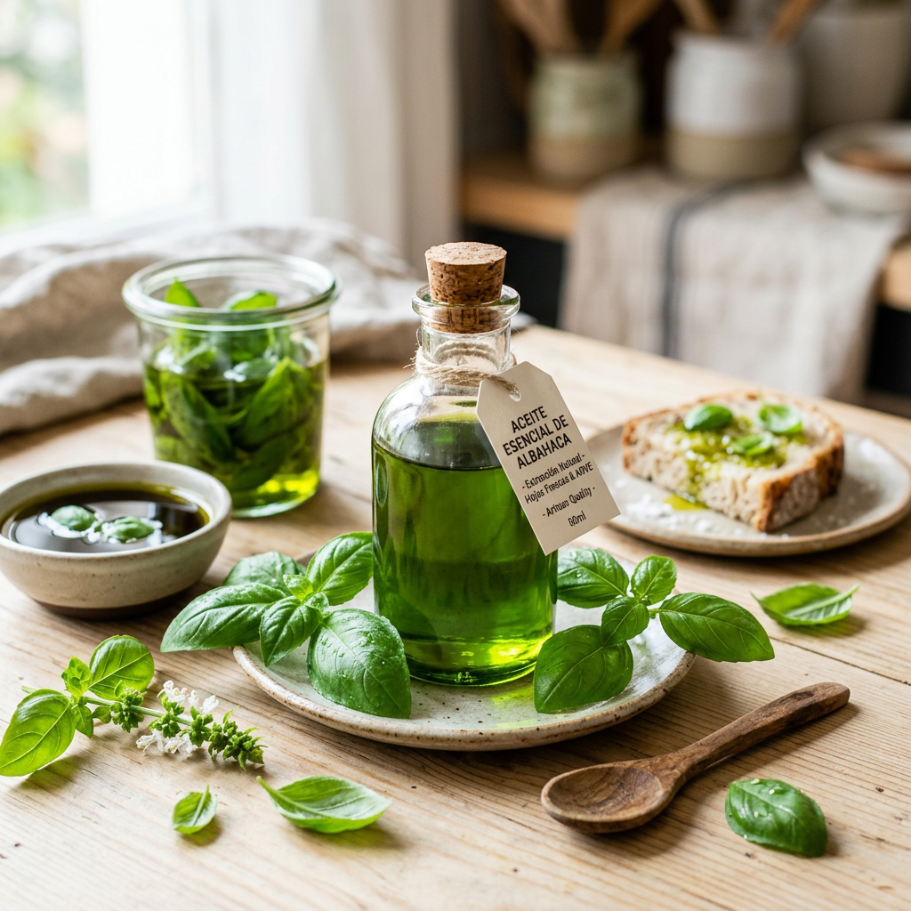Receta Aceite esencial de albahaca
