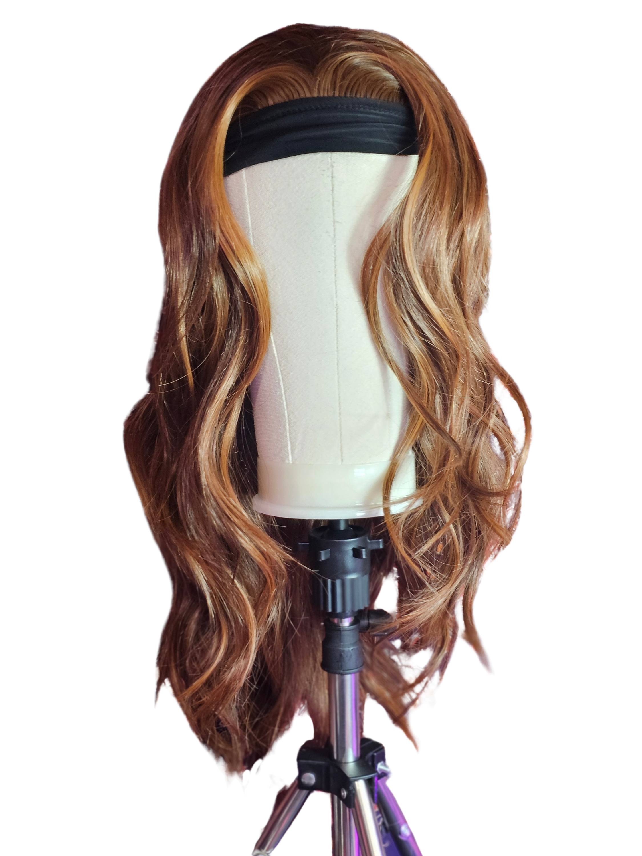 Sharpay Hazelnut Headband Wig | Long Wavy Heat-Safe Synthetic | New