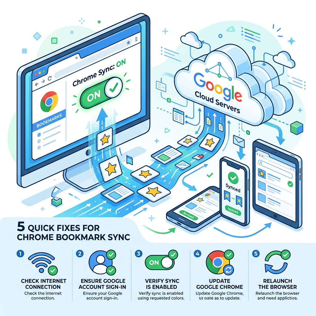 Sync Chrome Bookmarks to Google — 5 Quick Fixes Today!