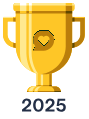 Gold 2025 Nextdoor Neighborhood Fave award trophy with a heart speech bubble