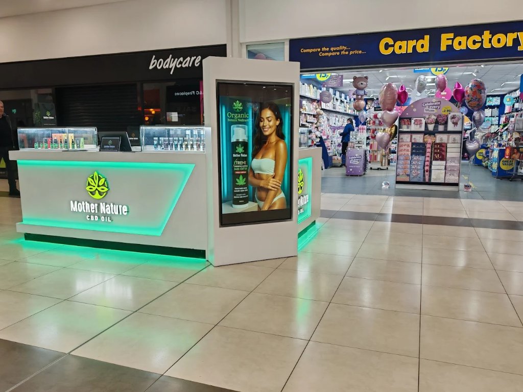 Mother Nature CBD retail kiosk Glasgow Scotland – The Forge Shopping Centre