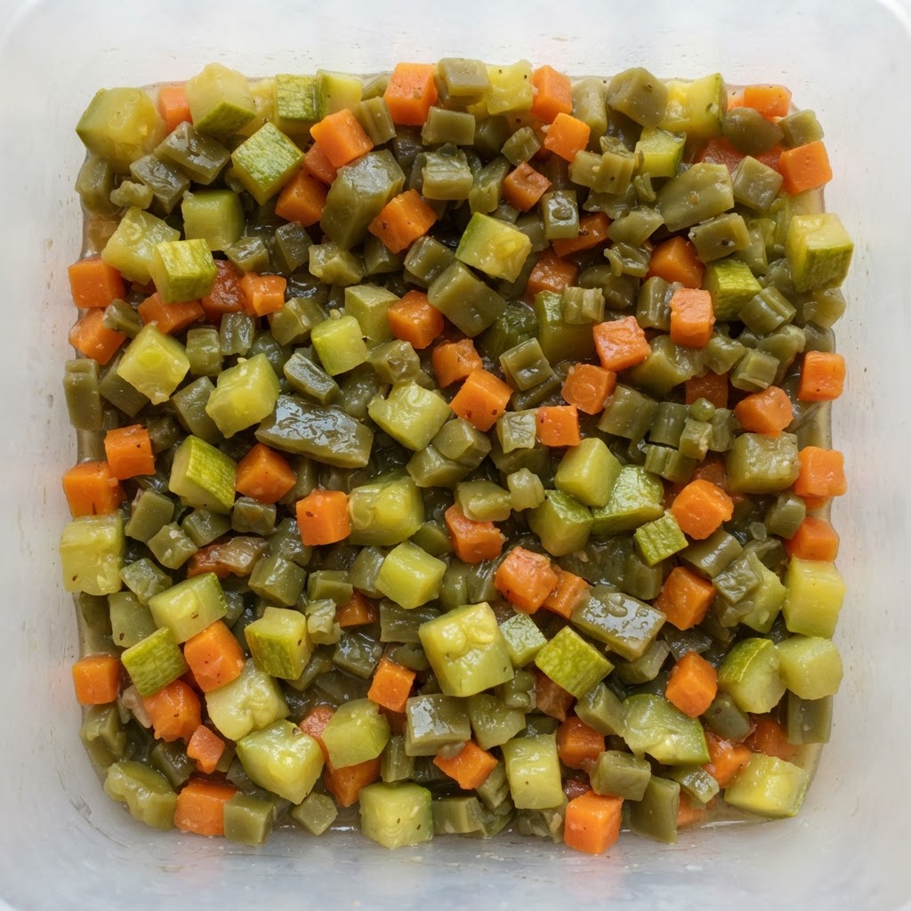 Bocaditos de Calabacita y Zanahoria al Vapor con Toque de Nopal