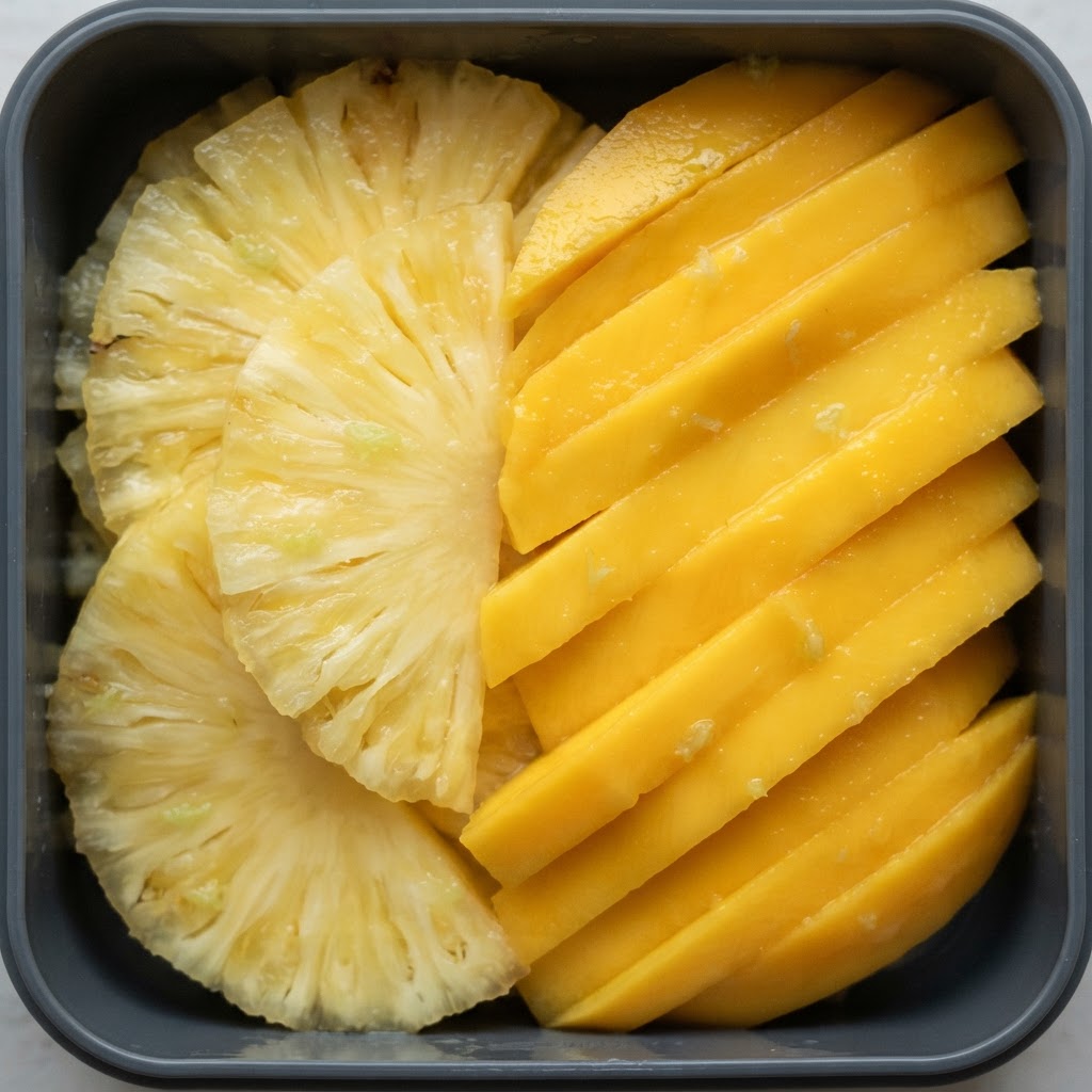 Carpaccio de Piña y Mango con Toque Cítrico