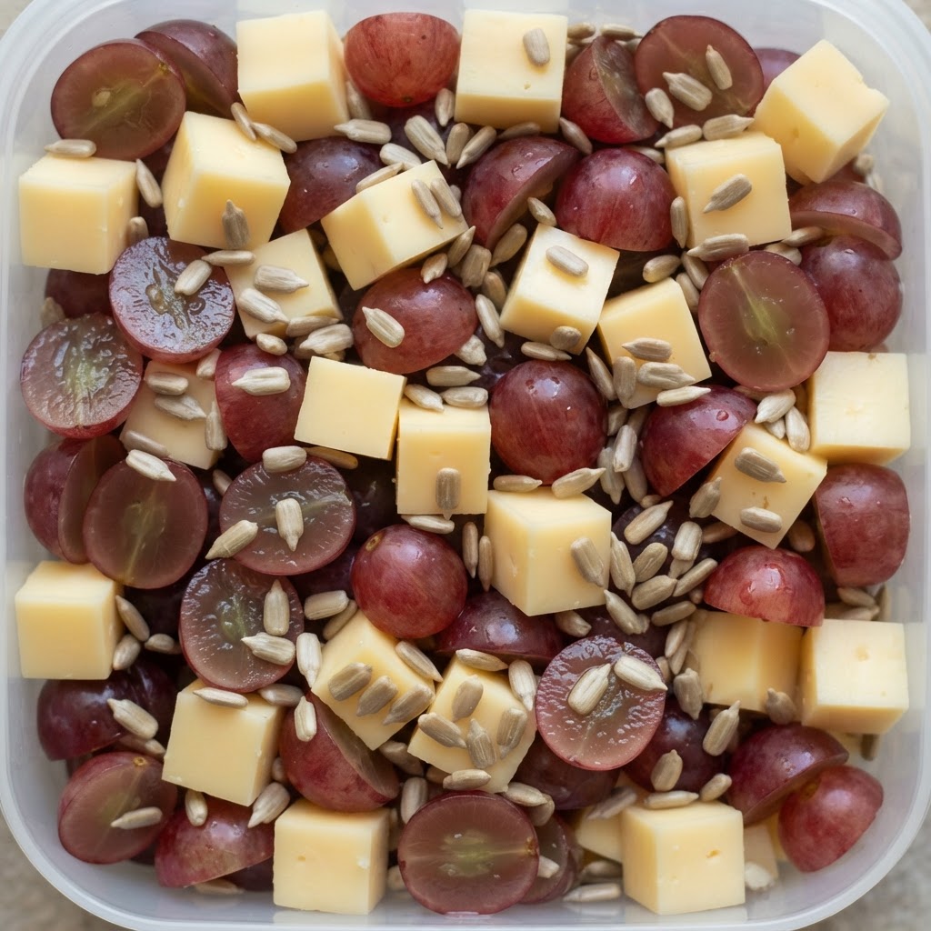 Dados de Queso y Uvas Arcoíris