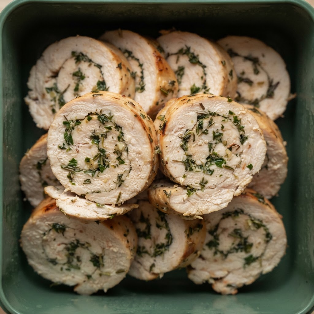 Rollitos de Pollo a la Provenzal con Hierbas
