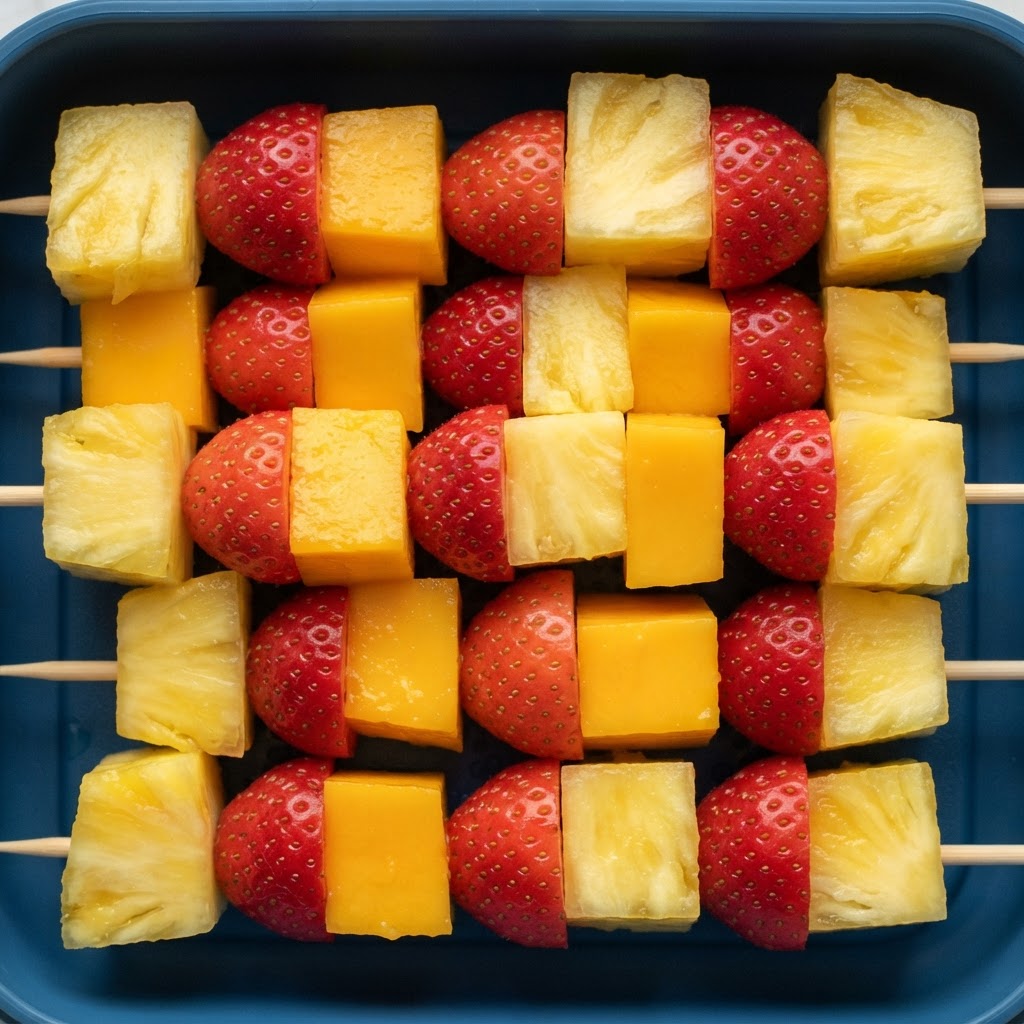 Banderillas de Frutas Tropicales con Toque Cítrico