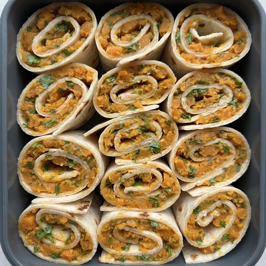 Rollitos de Maíz con Camote y Cilantro