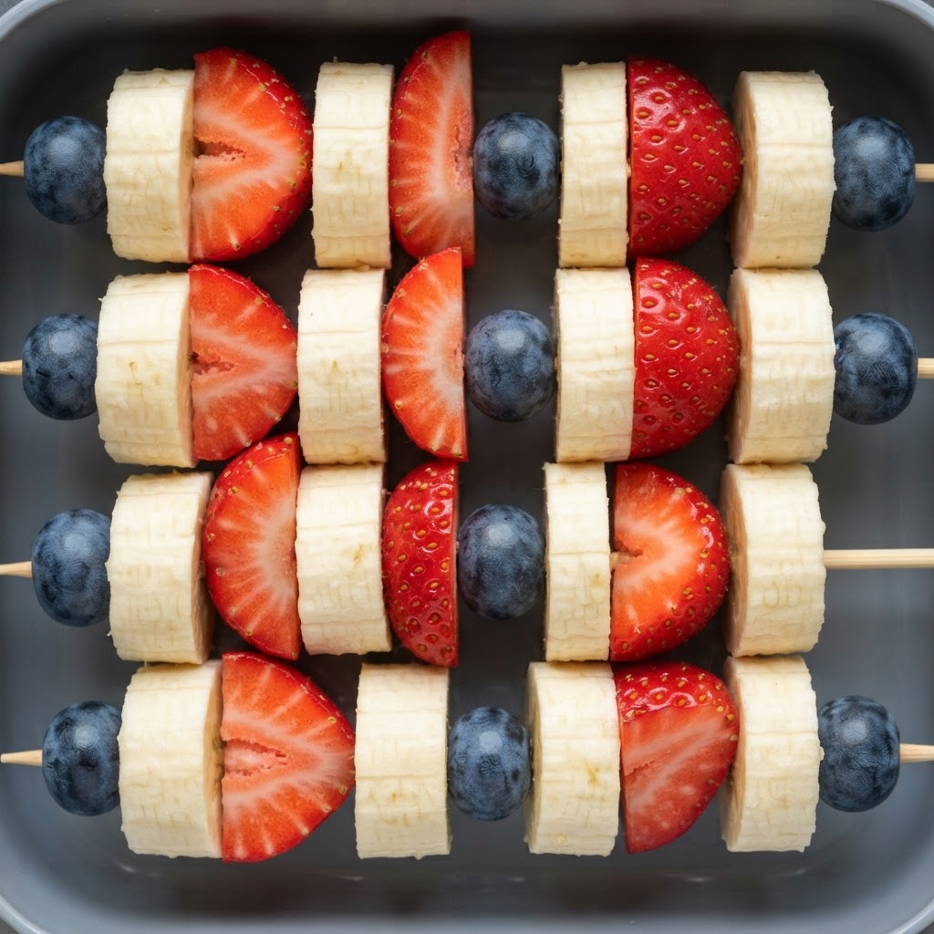 Banderillas de Frutas del Bosque y Sol