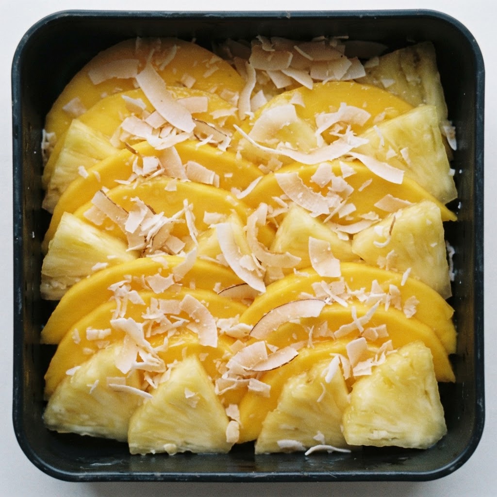 Carpaccio de Mango y Piña con Toque de Lima