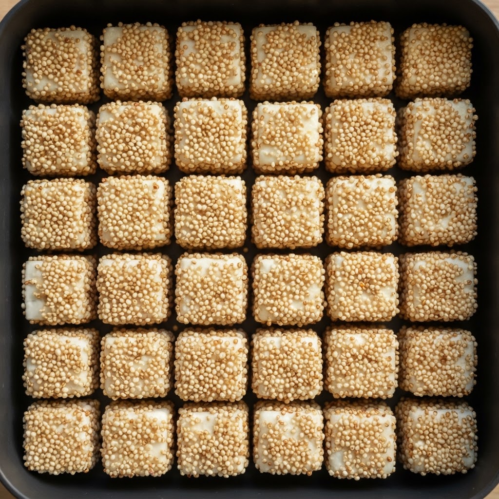 Bocados de Queso y Amaranto Crocante