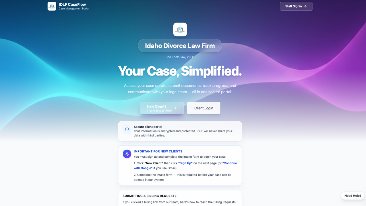 IDLF CaseFlow Template template preview
