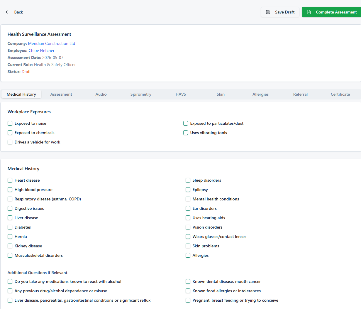 OccuWell Pro Clinical Assessments