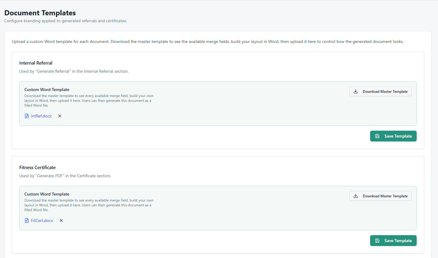 OccuWell Pro Document Templates