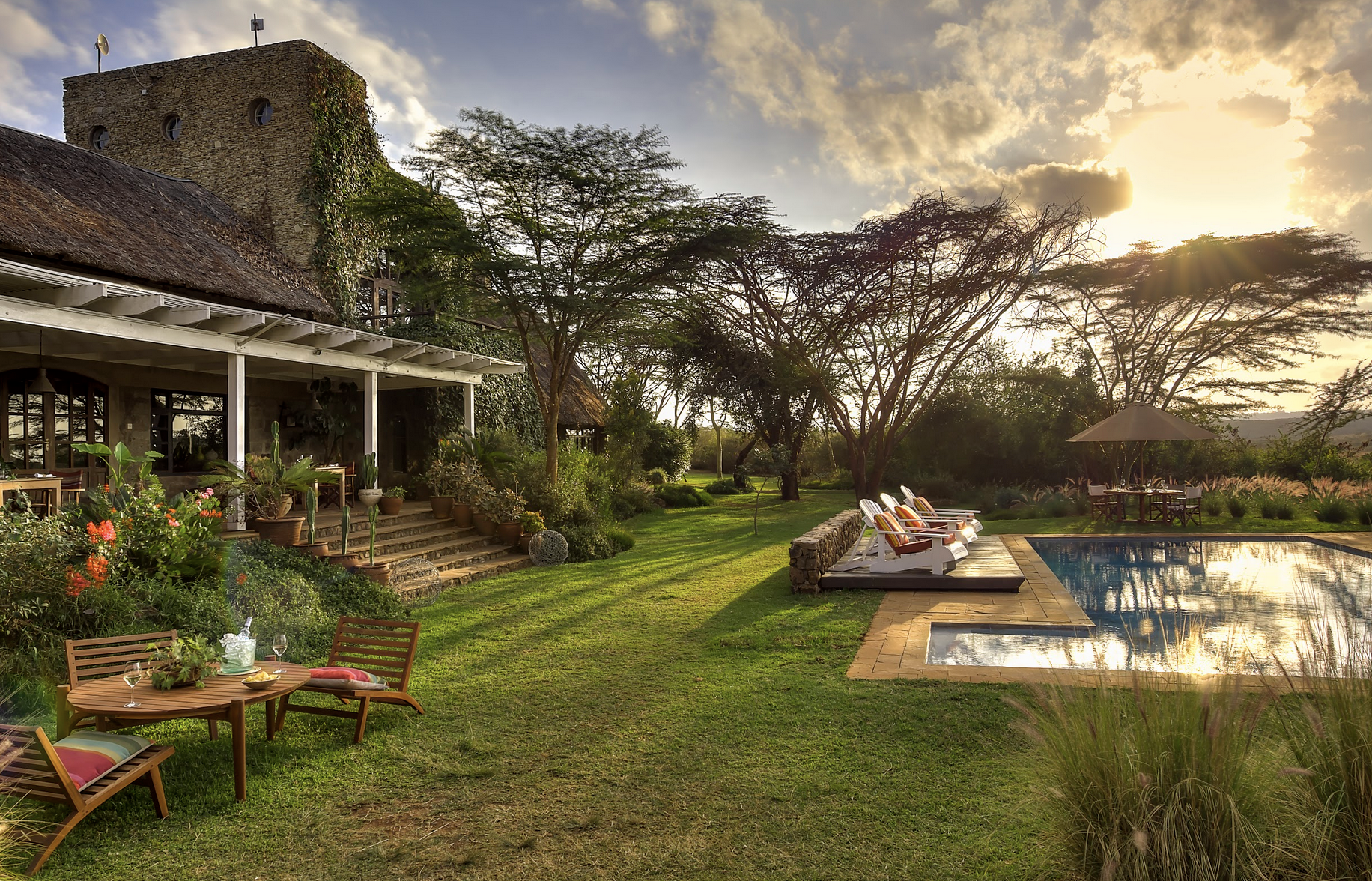 Ololo Safari Lodge at sunset