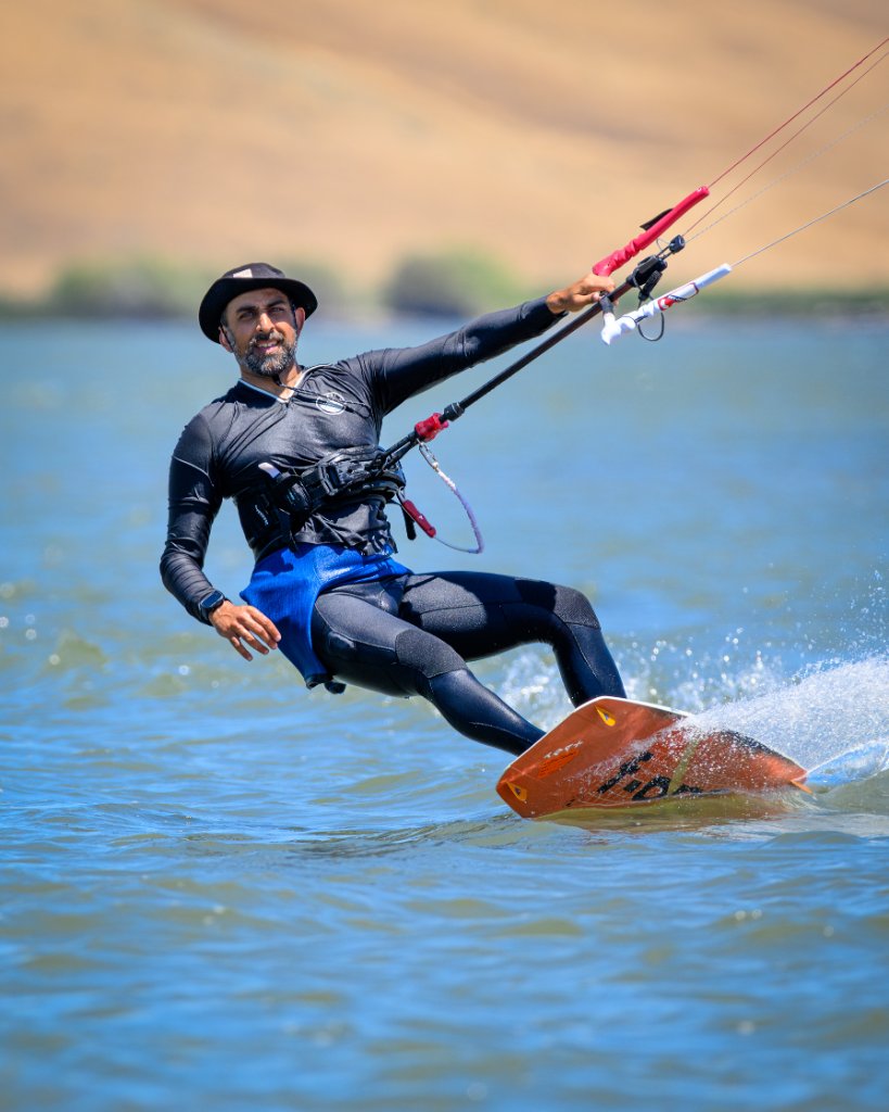 Kiteboarding action