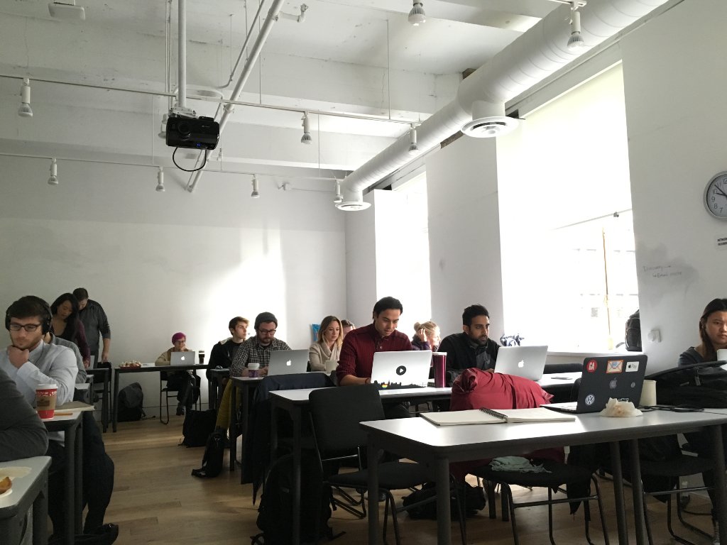 UX bootcamp classroom