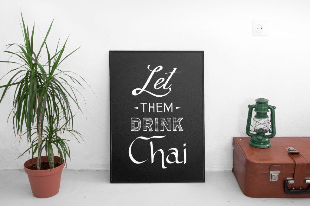 Chai branding mockup from family store