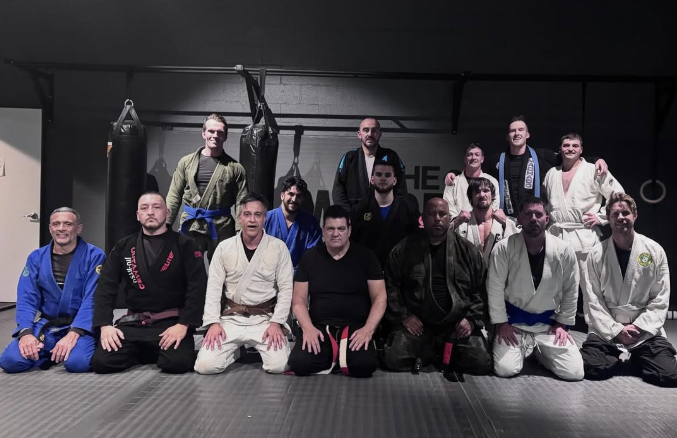 The Untamed Jiu-Jitsu team inside the academy