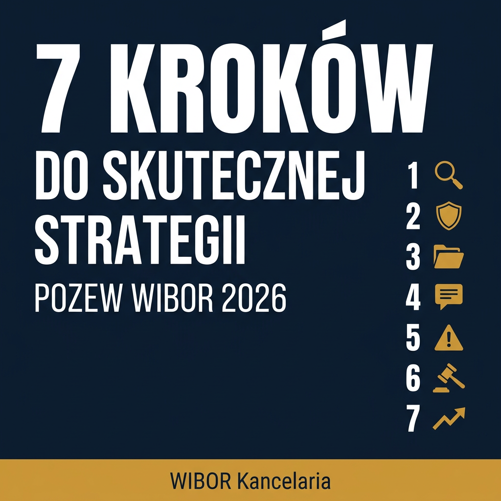 Pozew WIBOR 2026: 7 kroków do skutecznej strategii