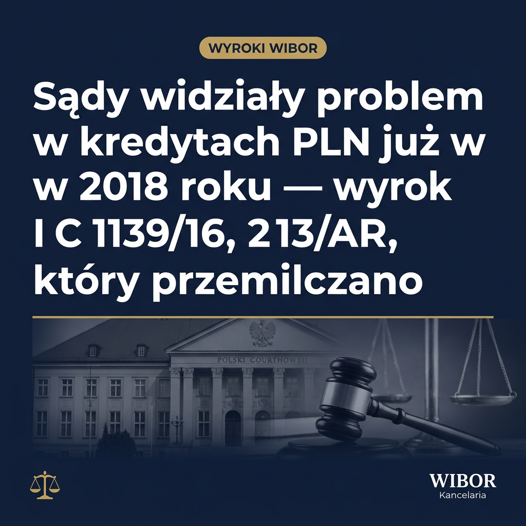 WIBOR PLN: sądy wiedziały wcześniej – wyrok Siedlce