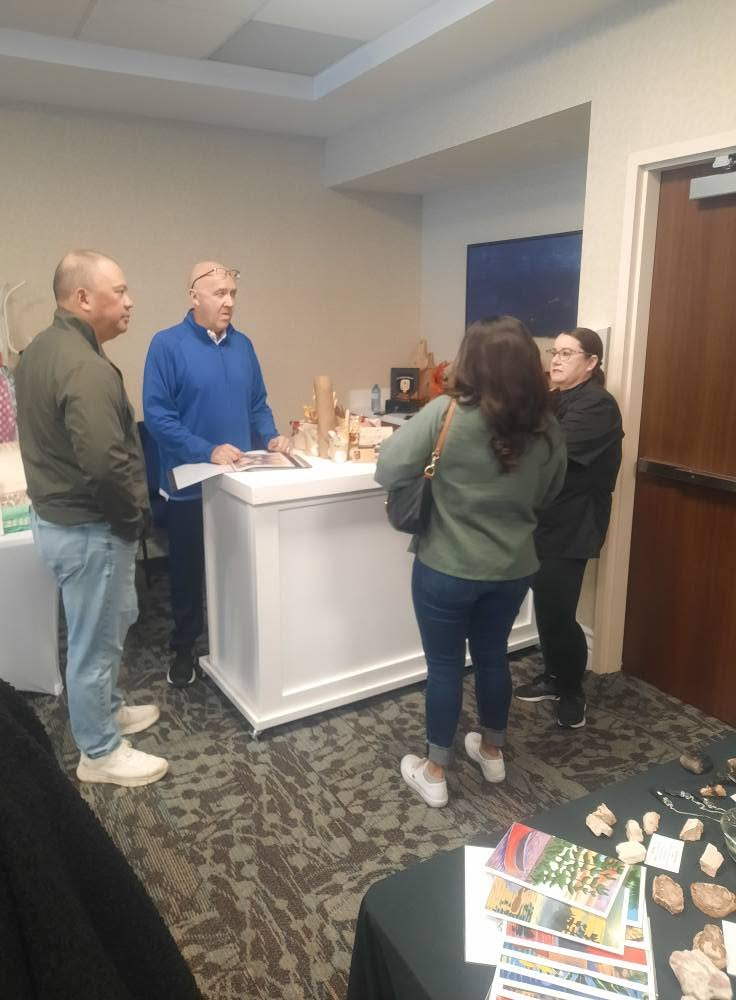 Attendees connecting at the expo
