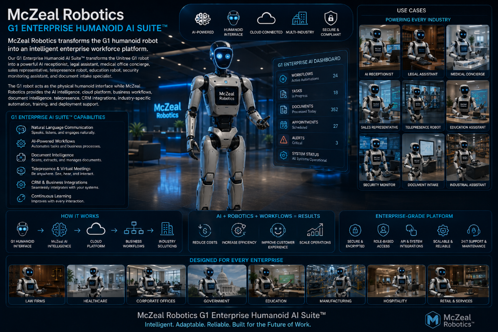 McZeal Robotics G1 Enterprise Humanoid AI Suite graphic