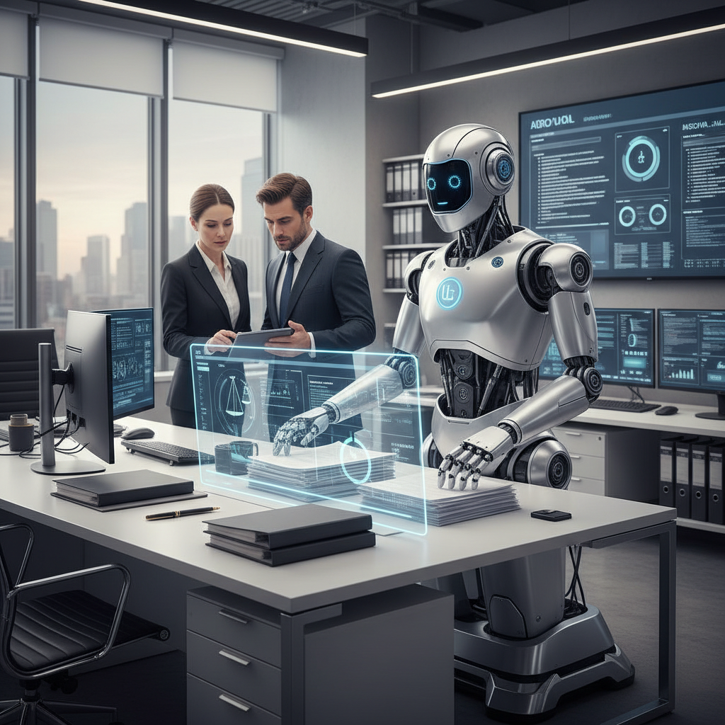 TrusteeBot robot supporting legal work in an office