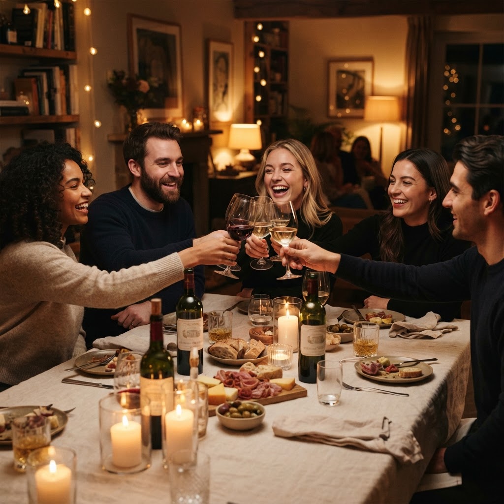 Friends sharing wine
