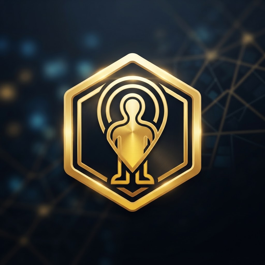 Logo 4 — Heksagonalna złota odznaka