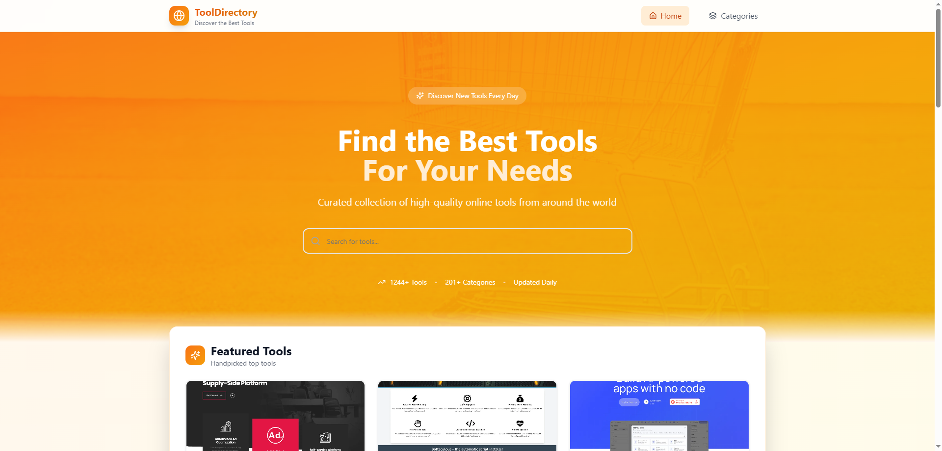 ToolDirectory - List of online tools template preview