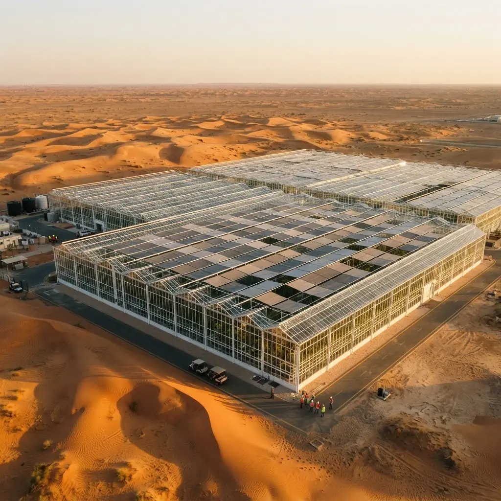 Controlled-Environment Farming Cluster — view 3